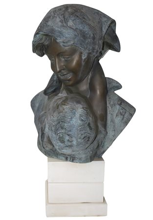 Bronzo a cera persa patinato verde, XIX / XX century