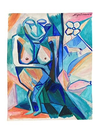 Natalie Gontcharova (Sergeevna 1881-Sergeevna 1962)  - Dipinto astratto , Early 20th century