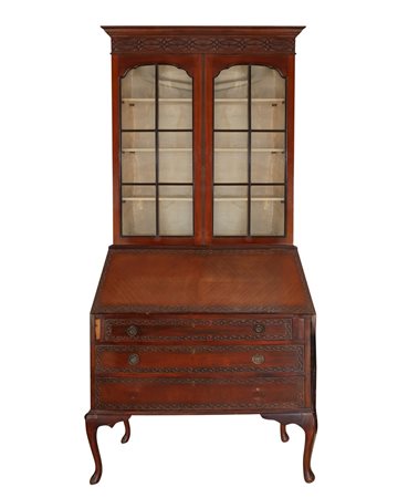 Ribalta con alzata in legno di mogano, Late 19th century