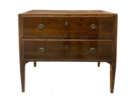 Cassettoncino Luigi XVI, in noce massello (tarli), Late 18th century