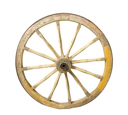 Ruota di carretto siciliano dipinta, Late 19th century