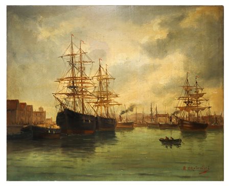 Nikolaj Alexandrowitsch Okolowicz (1867-1928)  - Vascelli in rada