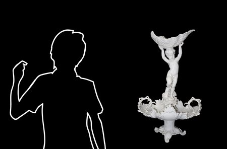 Centrotavola in maiolica bianca, Early 20th century