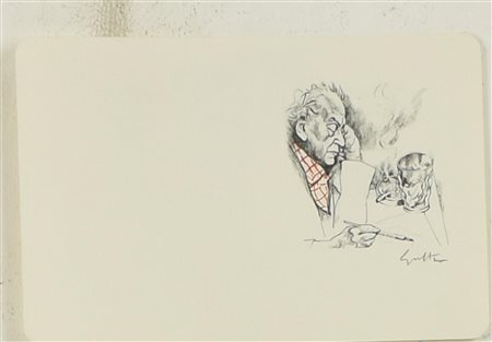 Renato Guttuso RIPRODUZIONE FOTOLITOGRAFICA DELL'AUTORITRATTO DI RENATO...