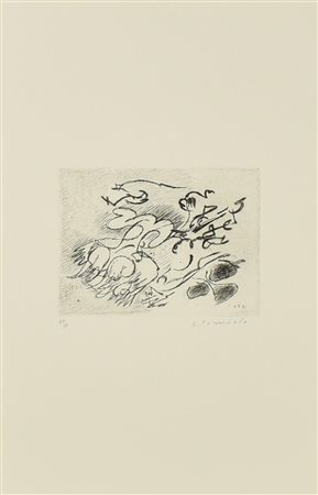 Eugenio Tomiolo MAGA DELLA RISACCA Acquaforte acquatinta, mm 145x193, su...