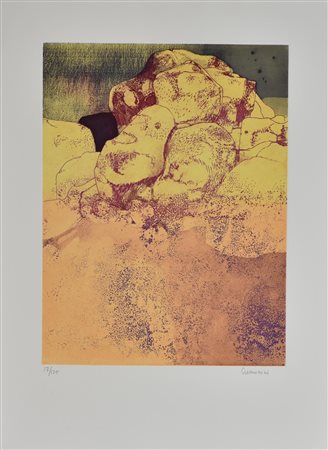 Leonardo Cremonini SENZA TITOLO incisione su carta, foglio cm 75x56, battuta...