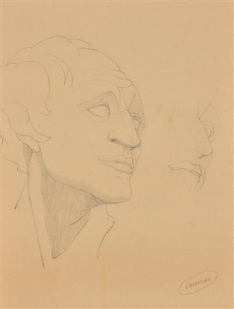 Raffaele Ponte Corvo L'ARROTINO matita su carta, cm 46x35 titolo retro: firma...