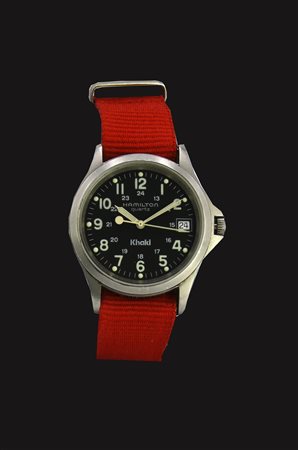 HAMILTON KHAKI QUARTZ 9445B CASSA: in acciao, diametro mm 33 QUADRANTE: nero,...