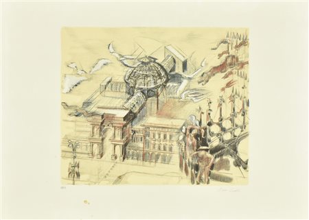 Piero Leddi SENZA TITOLO litografia su carta, cm 50x70, es. 17/99 firma