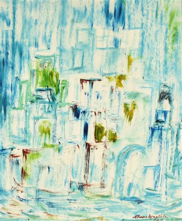 Silvano Magliola SENZA TITOLO tempera su carta, cm 57,5x46,5 firma e data...