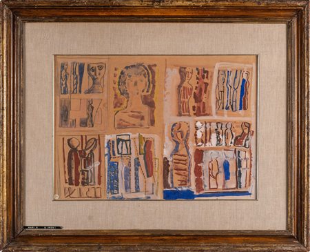 Mario Sironi (Sassari 1885 - Milano 1961), Composizione a scomparti