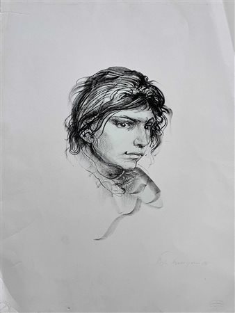 Pietro Annigoni (Milano 1910 - Firenze 1988), Studio di figura maschile