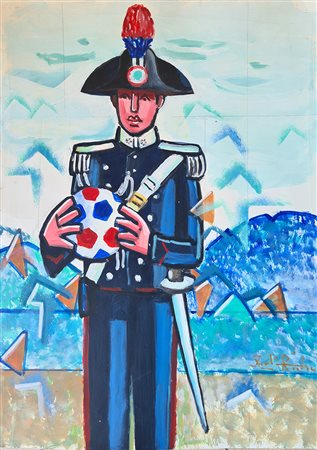 Ibrahim Kodra, 'Carabiniere', 1990