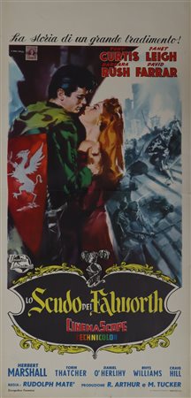 Locandina cinema ''Lo Scudo dei Falworth'', 1954