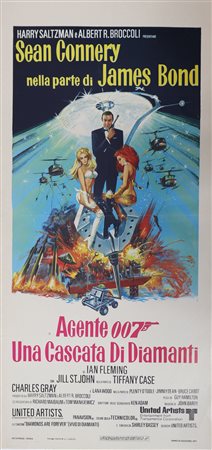 Locandina film ''Agente 007 Una cascata di diamanti'', 1971