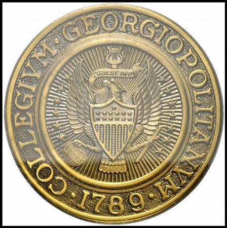  STATI UNITI. UNIVERSITA' GEORGIOPOLITANA. Medaglia fermacarte (123 g - 75 mm).