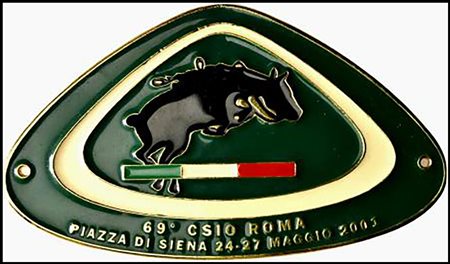  ROMA. Placca 69° CSIO Concorso Ippico di Piazza di Siena 2001 (353 g - 81x140mm).