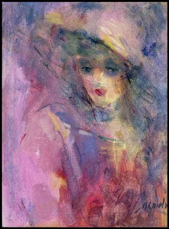 MARIA GUIDA (XX Secolo) Donna in rosa, 1979