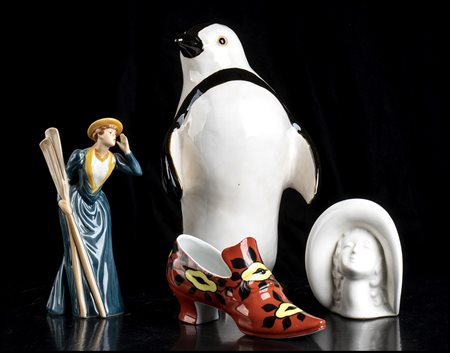  Lotto di 4 portaoggetti e portacandele