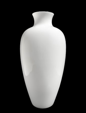 Venini - Vaso lattimo incamiciato bianco, 90's