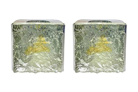 Coppia di appliques in lamierino , 70's