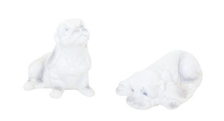 Capodimonte - Coppia di cani Carlino