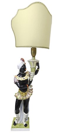 Lampada da tavolo in maiolica , 20th century