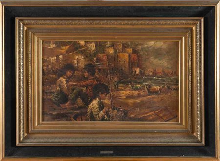 Alfredo Valenti (XX secolo), “Sulla spiaggia”.