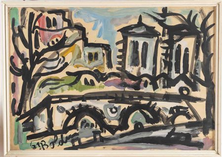 Gustavo Boldrini (Venezia 1927 – Salsomaggiore Terme 1987), “Paesaggio”.