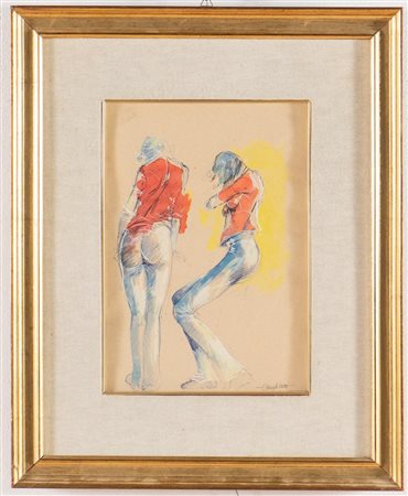 Angelo Tassi (Bologna 1937), “Due figure”.