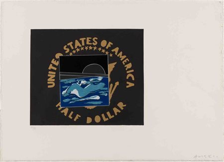 Franco Angeli (Roma 1935 – 1988), “Senza titolo”, 1980 ca.