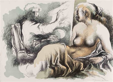 Augusto Murer (Falcade 1922 - Padova 1985), “La modella”, 1978.