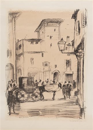 Umberto Sgarzi (Bologna 1921 – 2017), “Piazza Mercanzia”.