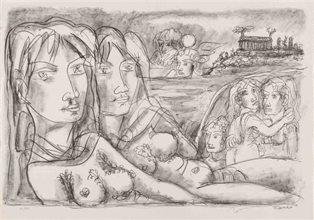 Antonio Zancanaro detto Tono (Padova 1906 – 1985) “Senza titolo (selinuntea)”, 1969.