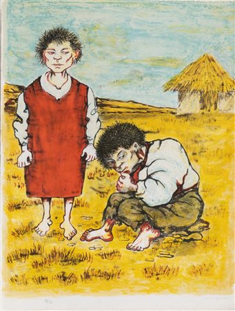 Giuseppe Migneco (Messina 1903 - Milano 1997), “Senza titolo”.