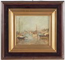 Edmond Céria (Evian-les-Bains 1884 – Parigi 1955), “Porto con barche e navigli”.
