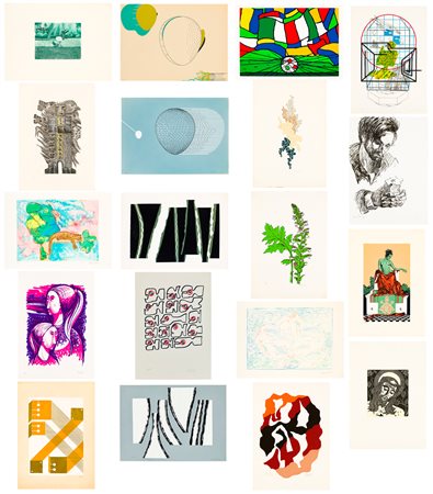 AUTORI VARI - Lotto unico composto da 16 opere grafiche