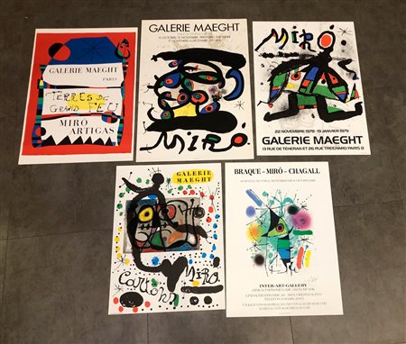 JOAN MIRÒ - Lotto unico di 5 manifesti