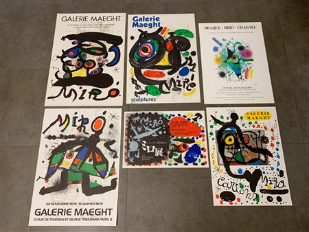 JOAN MIRÒ  - Lotto unico di 6 manifesti