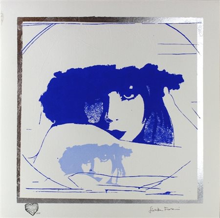 FIORONI GIOSETTA Roma 1932 "Doppio liberty blu - azzurro"