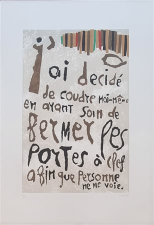 LANSKOY ANDRE' Mosca 1902 - Parigi 1976 "Journal d'un fou"