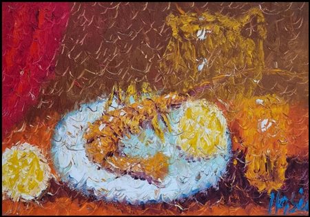 MASIA ROBERTO Firenze 1940 - 2011 "Natura con aragosta"