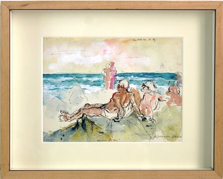 PIACESI WALTER Ascoli Piceno 1929 - Fermignano (PU) 2022 "Scogliera adriatica"