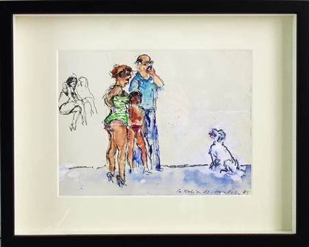 PIACESI WALTER Ascoli Piceno 1929 - Fermignano (PU) 2022 "Passeggiata a Cattolica"