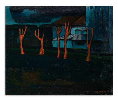 ADRIANO PAVAN (1935) - Alberi rossi