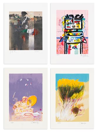 AUTORI VARI (KODRA, CAZZANIGA E DI FAZIO) - Lotto unico di 4 litografie