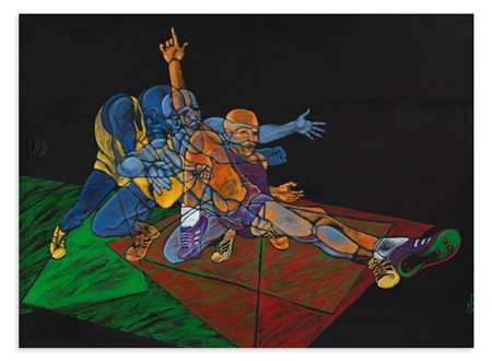 UGO MARTINOTTI (c.1905) - Mimo tirando de la cuerda, 1985