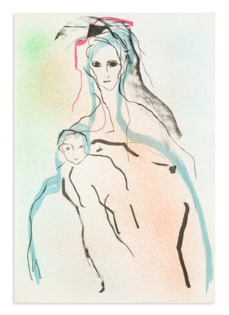 ERNESTO TRECCANI (1920-2009) - Maternità in rosa