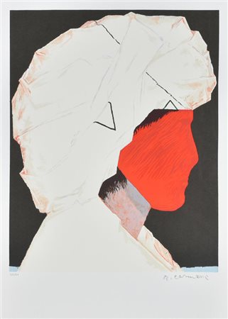 Arturo Carmassi PERSONAGGIO DELL'IMMAGINARIO N. 14 litografia su carta...