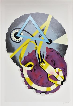 Gianantonio Abate SENZA TITOLO serigrafia su carta, cm 100x70; es. 198/200...